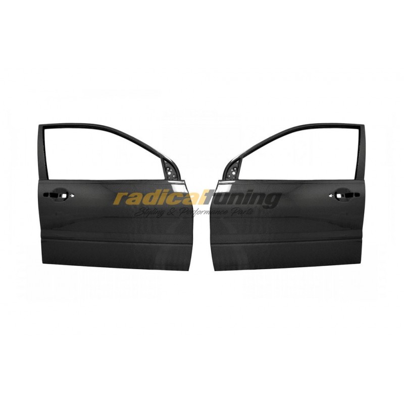 Pair of Lightweight Front Doors for Mitsubishi Evo 7/8/9 - 100% Carbon Fibre